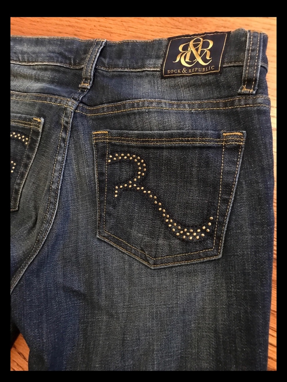 Rock & Republic Kasandra Womens Dark Wash Blue Jeans sz 4 SR41 28 x 32
